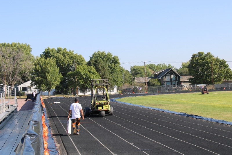 Burwell Public Schools Track Resurfacing Project at BPS Moving Along